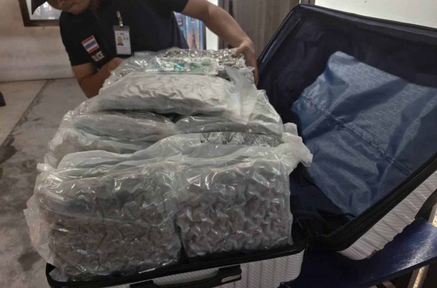  Foreigners arrested with 144kg of cannabis at Samui airport